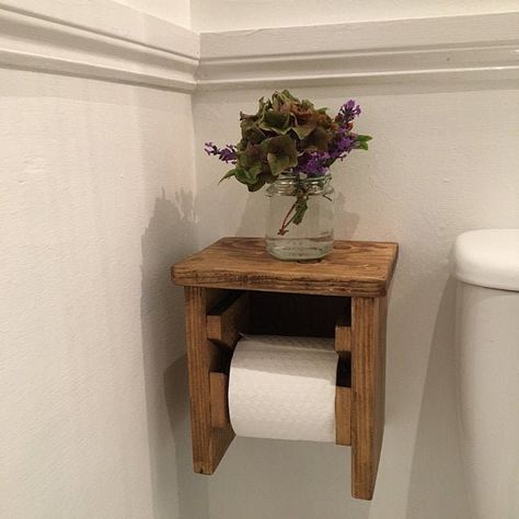 Rustic Toilet, Loo Roll Holders, Rustic Toilets, Bathroom Details, Candle Shelf, Bathroom Farmhouse, Rustic Sconces, Home Decor Bathroom, Bathroom Farmhouse Style