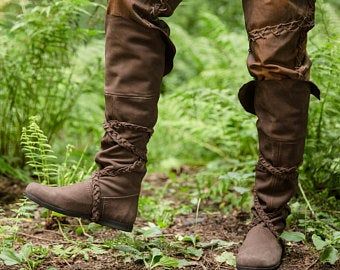 Medieval Boots, Pirate Boots, Handmade Leather Boots, Ren Fest, Cosplay Boots, High Leather Boots, Brown Leather Shoes, Modern Shoes, Everyday Shoes