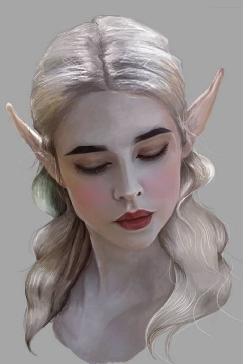 Elf Maiden, Snow Elf, Elf Drawings, Elf Art, My Fantasy World, Fairies Elves, Mystical Creatures, Character Creation, Dnd Characters