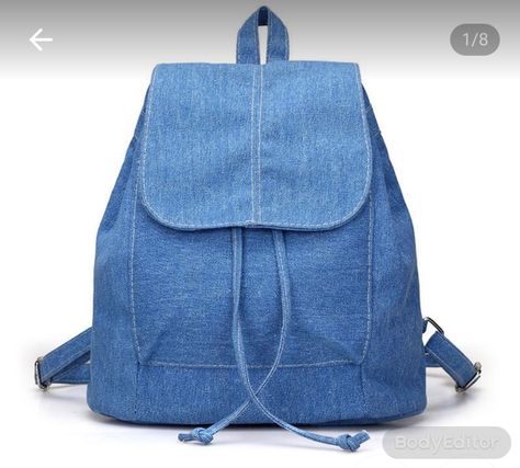 Tas Denim, Canvas Drawstring Backpack, Canvas Backpack Women, School Rucksack, Jean Backpack, Denim Backpack, Jeans Bag, Small Backpack, Backpack Bag