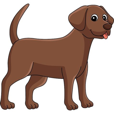 Chocolate lab dog cartoon colored clipar... | Premium Vector #Freepik #vector #dog-art #dog-doodle #school-clipart #hand-drawn-dog Chocolate Lab Dog, Lab Image, Chocolate Lab Puppies, Dog Clip Art, Lab Dog, Dog Quilts, Dog Cartoon, Lab Dogs, Dog Vector