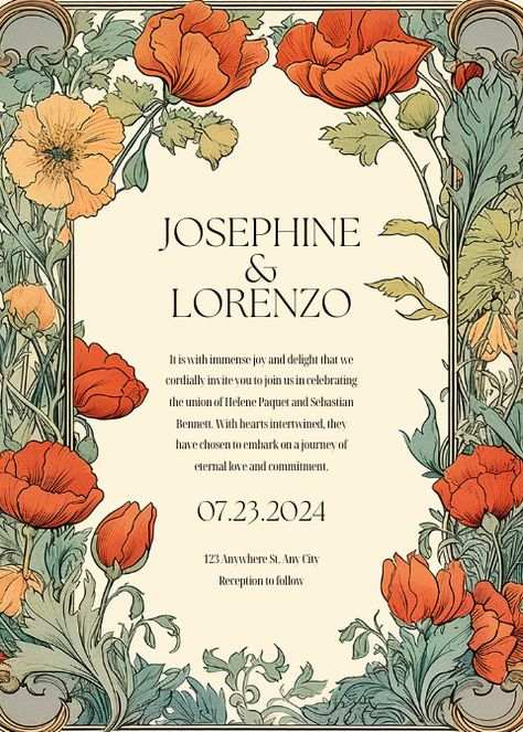 Shop now on Etsy! Fairy Wedding Invitations, Vintage Floral Wedding Invitations, Timeless Wedding Invitations, Green Wedding Invitations, Fairy Wedding, Personalised Wedding Invitations, Floral Wedding Invitation, Invitation Inspiration, Floral Bridal Shower