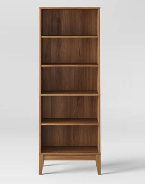 Closed Bookcase, Bookshelf In Bedroom, Apartment Bookshelves, Light Wood Furniture, Cheap Bookshelves, Wide Bookshelf, Mid Century Modern Bookcase, Simple Bookcase, Standing Bookshelf