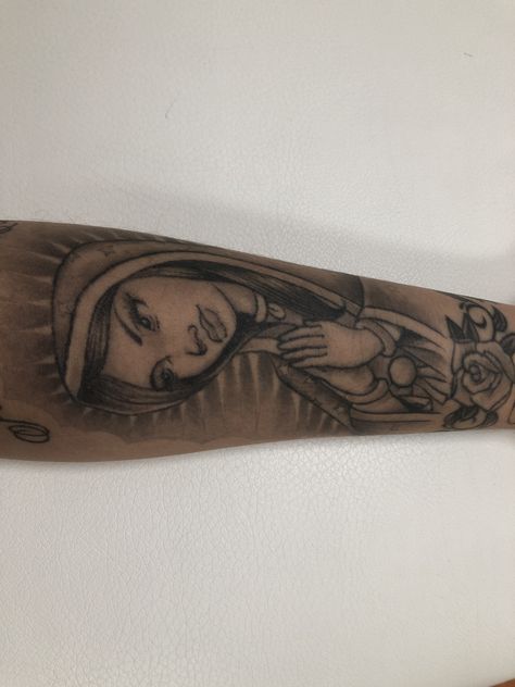 Modern Virgin Mary Tattoo, Red Virgin Mary Tattoo, Virgin Mary Tattoo For Women Shoulder, Modern Virgin Mary Art, Virgin Mary Back Tattoo Women, Virgen Mary Tattoo For Women, Virgin Mary Hand Tattoo, Virgin Mary Tattoo For Women, Virgin Mary Nails