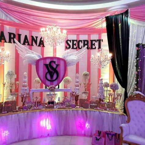 Victoria’s Secret Party Theme, Victoria Secret Bday Theme, Victoria Secret Sweet 16, Victoria Secret Birthday Party Theme, Victoria Secret Party Ideas, Victoria Secret Party, Hello Kitty Birthday Theme, Sweet 16 Party Decorations, Secret Party