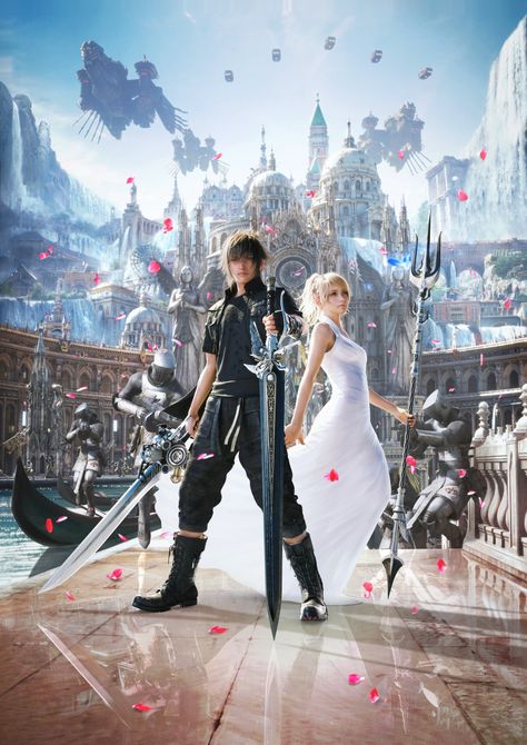 Nova Crystallis on Twitter: "And here's a larger, clean version of that full artwork. https://t.co/C37d1xrP3N" Noctis And Luna, Witcher Wallpaper, Noctis Lucis Caelum, Romeo Und Julia, Final Fantasy Collection, Final Fantasy Art, Final Fantasy Xv, Square Enix, Fantasy Series