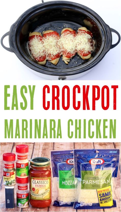 Marinara Chicken Crockpot, Crockpot Italian Recipes, Crockpot Chicken Marinara, Crockpot Marinara, Marinara Chicken, Crockpot Italian, Italian Chicken Crockpot, Chicken Marinara, Macro Counting