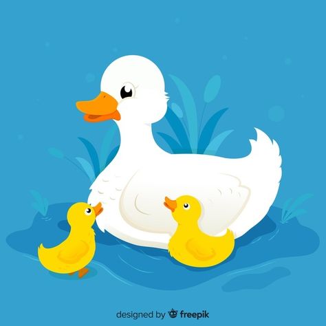 Mother Duck And Ducklings, Kids Tshirt Designs, Duck Illustration, Duck Family, Duck And Ducklings, Family Nature, Farm Kids, Family Illustration, Charlie Brown And Snoopy