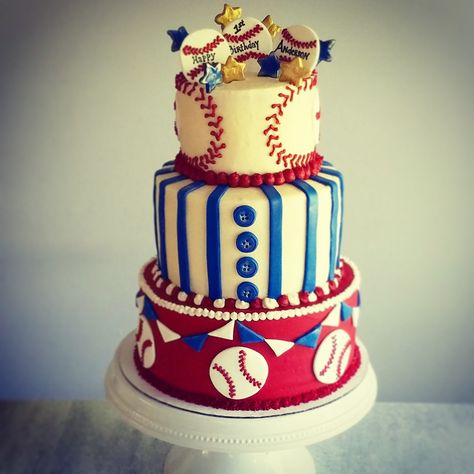 Onederful Year, 1st Birthday Baseball Theme, Birthday Baseball Theme, 1sr Birthday, 1st Birthday Baseball, Baseball Birthday Cakes, Baseball Cake, Birthday 1st, 6 Birthday