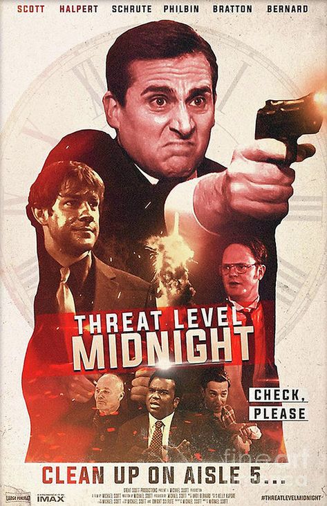 Midnight Movie, Threat Level Midnight, Office Jokes, The Office Show, Office Tv Show, Office Tv, Office Wallpaper, Office Poster, Dunder Mifflin