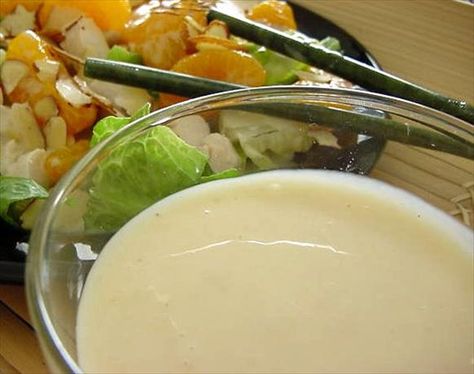 Applebee's Oriental Dressing Recipe - Food.com Salad And Dressing, Macaroni Salads, Chicken Salad Dressing, Veggie Kebabs, Chicken Dressing, Asian Dressing, Cold Salads, Chicken Salads, Restaurant Copycat