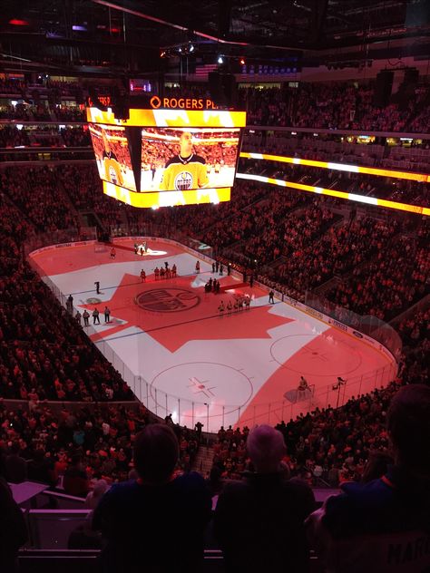 Rogers Place. Edmonton Alberta Rogers Place Edmonton, Edmonton Aesthetic, Canada Edmonton, Canada Project, Canada Hockey, Edmonton Canada, Happy Canada Day, Edmonton Alberta, Countries To Visit