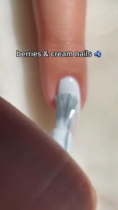 Berries and Cream Nails | Nail designs, Cream nails, Acrylic nails Cream Nail Art, Water Nail Art, Nail Growth Tips, Berries And Cream, Natural Nail Care, Water Marble Nails, Water Nails, Cute Simple Nails, Cream Nails