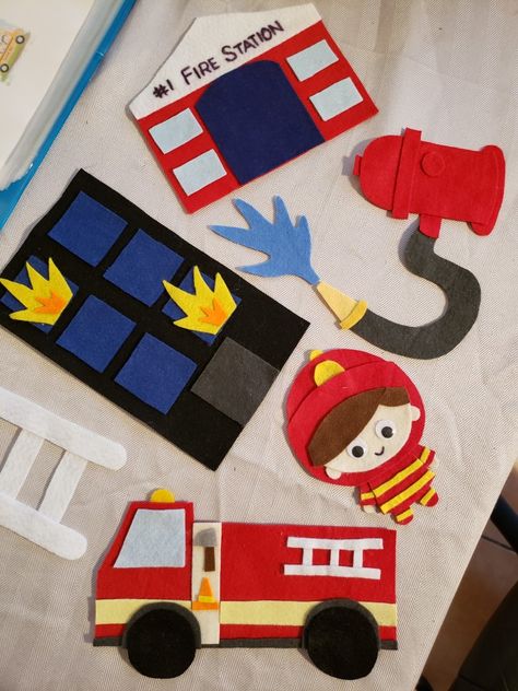 Build A Firetruck Craft, Fire Hydrant Craft Preschool, Shape Fire Truck Craft, Fire Station Craft, Fire Hydrant Craft, Toddler Activities Daycare, Fire Hose Crafts, Fire Safety Preschool Crafts, Fire Truck Craft