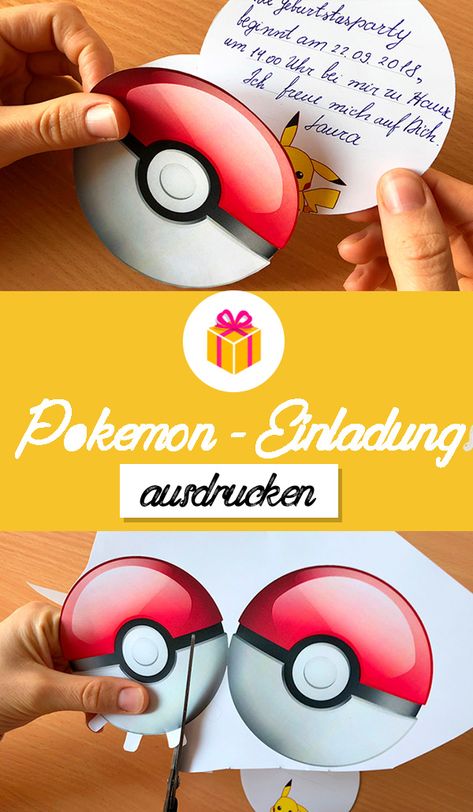 Pokemon Party Printables, Diy Pikachu, Pokemon Birthday Card, Pokemon Invitations, Pokemon Diy, Pokemon Craft, Pokemon Birthday Party, Pokemon Party, Pokemon Pokemon