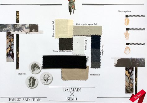 Fabrics- and Palette-Board for an 'Anatomy' theme created in Adobe Photoshop [2nd Year 2015] Trim Boards Ideas Fashion, Colour Palette Fashion Portfolio, Color Board Fashion Portfolio, Fabric Board Fashion Portfolio, Material Board Fashion, Swatch Board, Body Neutrality, Indesign Layout, 포트폴리오 레이아웃