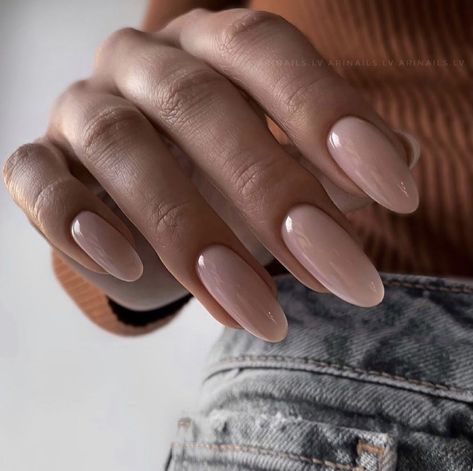 Long Round Nails, Nude Press On Nails, Press On Nails Almond, Nails Press Ons, Magic Nails, Beige Nails, Minimal Nails, Casual Nails, Round Nails