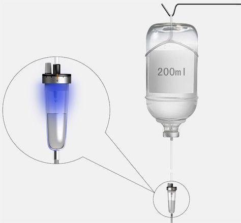 The Easy Find is medical equipment that will work very well in emergency situation like disasters. Typically IV Fluids are transparent and keeping an eye on them is a persistent task. When the ER is flooded with patients, things may get chaotic and thus this reusable glass infusion bottle with a specially designed dropper lights up when the drip-solution runs out. The glow is a clear indication that some action is required. Infusion Bottle, Iv Fluids, Gadgets Technology, Medical Design, Yanko Design, Buzz Lightyear, Medical Equipment, Technology Gadgets, Laptop Case