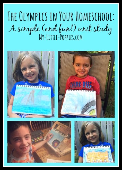 The Olympics in Your Homeschool A Simple (and fun!) mini-unit study, homeschool… Olympic Unit Study, Kids Olympics, Brave Writer, Unit Studies Homeschool, Olympics 2024, Homeschool Social Studies, Family Book, Unit Studies, School Psychologist