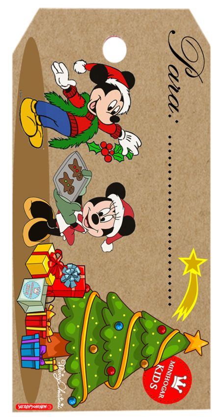 Dog Paw Print Art, Mickey Craft, Free Stencil Maker, Candy Christmas Tree, Disney Printables, Christmas Tags Printable, Christmas Gift Tags Printable, Mickey Y Minnie, Christmas Labels