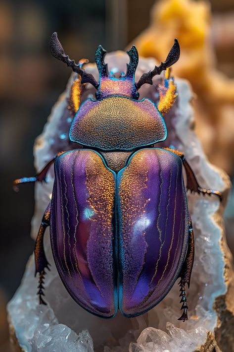 Vibrant Jewel Beetle on Crystal: Nature's Artistry Beautiful Insects Photography, Pretty Bugs Insects, Beetle Photography, Jeweled Bugs, Beetle Pictures, Beetle Aesthetic, Butterfly Biosphere, Colorful Beetles, Interesting Bugs