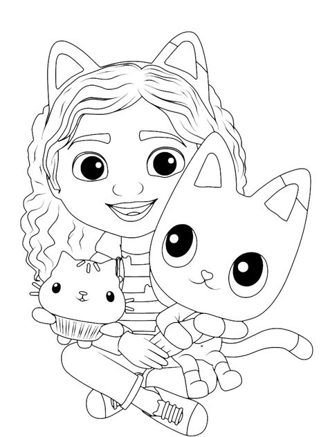 Dollhouse Coloring Pages, Fargelegging For Barn, Gabby Dollhouse, House Colouring Pages, Cat Coloring, Prințese Disney, Doll House Crafts, Coloring Page Ideas, Cat Coloring Page