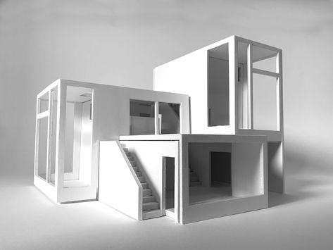 Cube House Design Architecture, Student Housing Architecture, Architecture Model Design, Dwelling Architecture, Simple Architecture, Cube House, Conceptual Model Architecture, Concept Models Architecture, Architecture Design Drawing