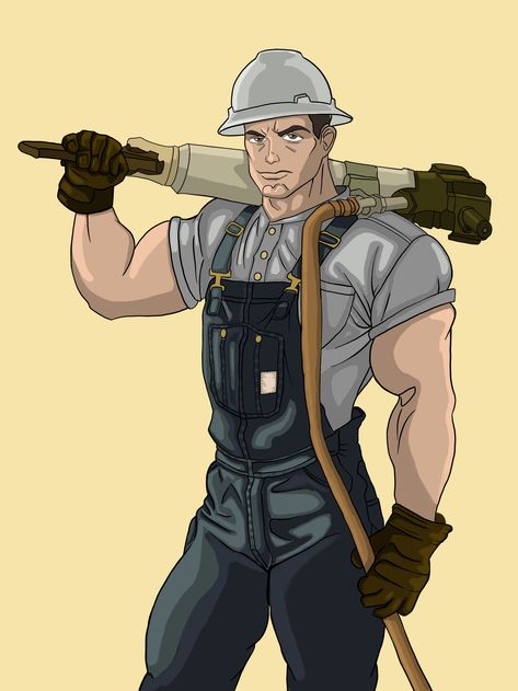 #characterdesign #construction #man #digitalart Construction Worker Character Design, Man Illustration, Muscle Hunks, Man Character, Construction Worker, Animated Images, Cartoon Illustration, Digital Art, Character Design