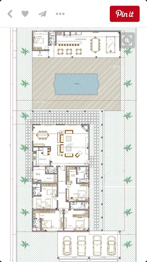 Planta 1000m2 House Plan, Brazil Houses, Floor Plan Sketch, Luxury Plan, Unique Floor Plans, Pool House Plans, Architecture Drawing Plan, Looking For Houses, Floor Plan Layout