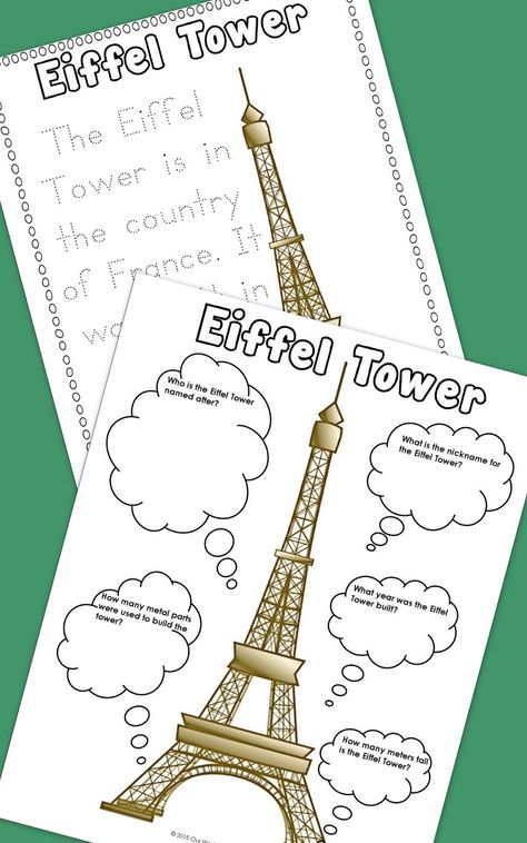 France Unit Study Free Printable France For Kids, Eiffel Tower Craft, Around The World Theme, French Crafts, Geography For Kids, Basic French, Country Studies, Trip To France, France Eiffel Tower