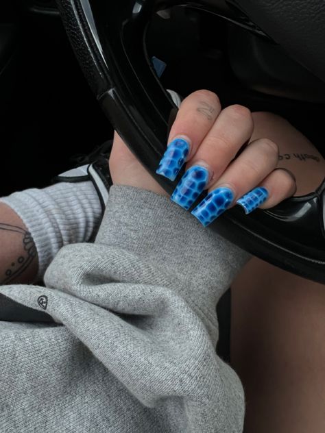 Blue Alligator Nails, Blue Snake Nails, Crocodile Nails, Hawaii Nails, Dark Blue Nails, Nails Arts, Dream Nails, Nail Inspiration, Nails Inspo