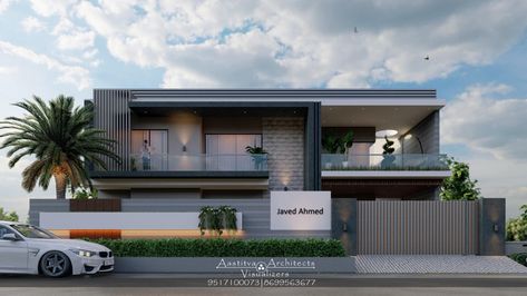 Ultra Modern Homes Exterior, Elivesan Home Design, Banglow Design Modern Houses, Modern Contemporary Homes Exterior, Modern Elevation Designs For House, Modern House Design Exterior Luxury, Modern Villa Architecture, Modern Contemporary House Exterior, Modern Villa Exterior Design