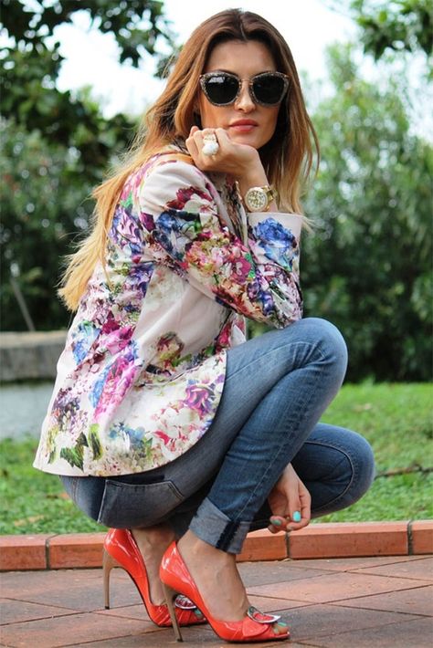 Floral Blazer Outfit, Summer Office Outfits, Dallas Fashion, Mia 3, Floral Blazer, Floral Jacket, Floral Fashion, Blazer Outfits, Trendy Style