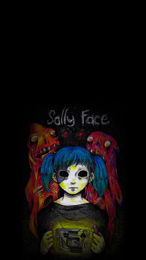 Sally Face Lockscreen, Sallyface Wallpaper, Sally Face Wallpaper Iphone, Sally Face Background, Sally Face Poster, Sally Face Wallpaper, Awoop Jumpscare, Little Miss Fortune, Face Planes