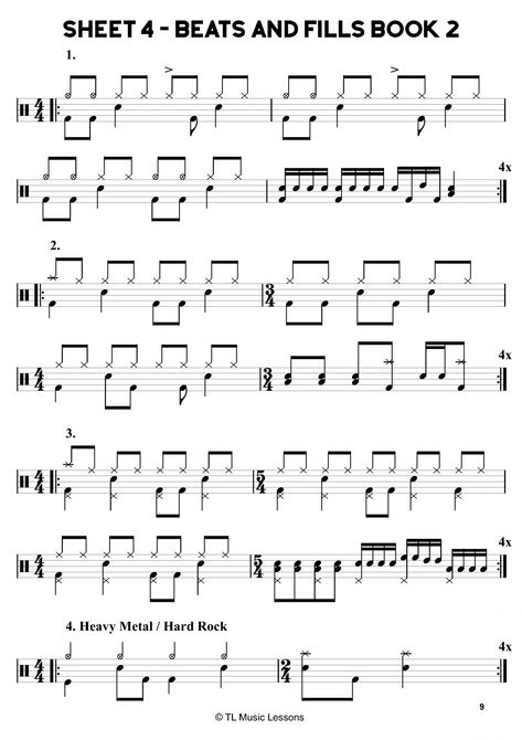 Drums Notes, Gcse Music, Drum Fills, Learn Drums, Drum Notes, Drum Beats, Time Signature, Music Theory Lessons, Music Theory Guitar