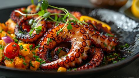 How to Cook Costco Octopus Deliciously - Burpy Pre Cooked Octopus Recipes, How To Cook Octopus Tender, Pulpo Recipe, Grilled Octopus Recipe, Miso Glazed Cod, How To Cook Octopus, Octopus Carpaccio, Carpaccio Recipe, Octopus Salad