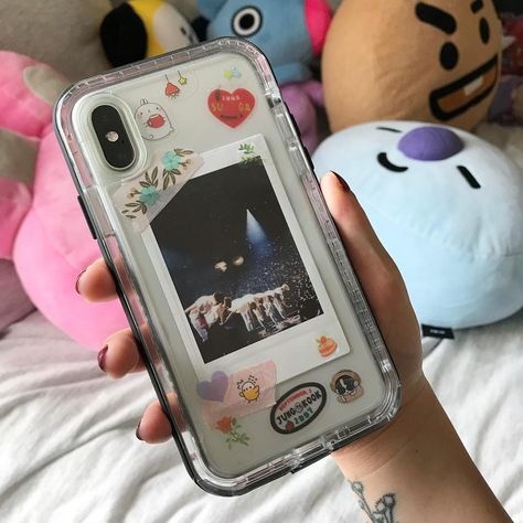 love the back of my phone case ☺��️💌 (the polaroid is a photo I took from LY tour that @aa.0317 printed for me😭) ‼️PLEASE READ BEFORE Kpop Phone Cases, Diy Sharpie, Apple Phone Case, Cases Diy, Iphone Prints, Aesthetic Phone Case, White Iphone, Pattern Iphone Case, Iphone Phone