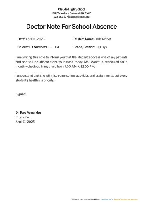 Medical Excuse For School Absence Template A Doctors Note For School Template is a formal document that provides a medical excuse for a student’s absence from school. It typically include... Doctor Notes, Sponsorship Form Template, Absent From School, Notes For School, Doctors Note Template, Note Card Template, Cornell Notes Template, Daily Schedule Template, School Date