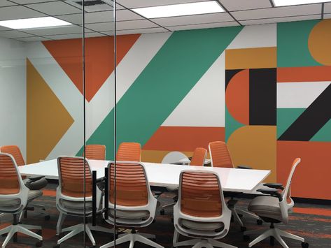 Creative Conference Room, Modern Conference Room Design, Modern Conference Room, Creative Conference, Conference Room Design, Room Wall Mural, Modern Mural, Mural Wall, Mural Design