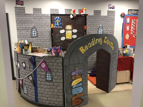 Fairy Tale Reading Corner, Fairy Tale School Theme, Fairy Tale Library Display, Fairy Tale Classroom Theme, Fairytale Classroom, Scholastic Enchanted Forest Book Fair, Castle Theme Classroom, Corner Inspiration, Plant Classroom