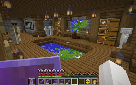 #minecraft #minecraftbuildingideas #minecraftbuild #minecraftsurvival #minecraftaesthetic Minecraft Rooms Survival, Minecraft Trophy Room Ideas, Minecraft Armor Room Ideas, Minecraft Armory Room Design, Minecraft Armory Room Ideas, Map Room Minecraft, Minecraft Portal Room, Armor Room Minecraft, Minecraft Map Room