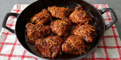 Bohemian Orange Chicken Recipe | Allrecipes Pan Seared Chicken Thighs, Chef John Recipes, Souvlaki Recipe, Sauteed Cabbage, Pan Seared Chicken, Orange Chicken Recipe, Food Wishes, Duck Recipes, Orange Chicken