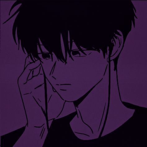 boy aesthetic Purple Pfp Boy, Stoic Anime, Guy Icon, Purple Pfp, Pfp Boy, Boy Pfp, Reddish Purple, Anime Guy, Boy Aesthetic