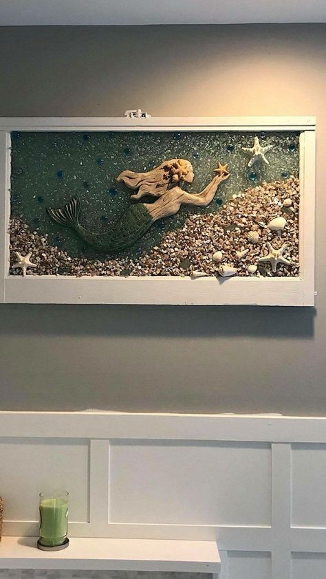 popular mermaid bathroom decor ideas38 uncategorized #popular #mermaid #bathroom #decor #ideas38 Mermaid Living Room, Seashell Bathroom Decor, Repurposed Window, Seashell Bathroom, Mermaid Bathroom Decor, Mermaid Home Decor, Mermaid Bedroom, Mermaid Bathroom, Mermaid Room