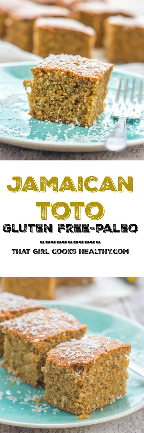 Jamaican toto recipe - Toto (Pronounced toe toe) is a grain free version of this Caribbean coconut cake - gluten free/paleo Jamaican Deserts, Jamaican Toto Recipe, Toto Recipe, Easter Buns, Multicultural Recipes, Caribbean Foods, Caribbean Christmas, Coconut Dessert, Coconut Cake Recipe