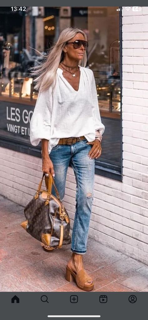 Boho Style Outfits, Mode Boho, Outfit Jeans, Causual Outfits, Weekend Outfit, Mode Inspiration, Primavera Estate, Look Fashion, Denim Fashion