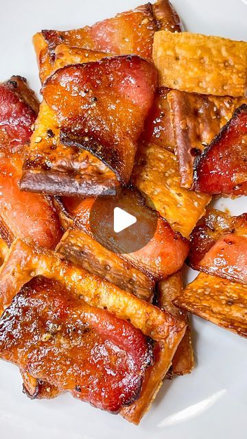 Stephanie Gigliotti on Instagram: "Air Fryer sweet and salty crackers- you’ll love these!!
You’ll need: 
Club crackers 
Bacon
Brown Sugar 
Black pepper 

How to make it:
Cut the bacon in thirds. Wrap each cracker in a piece of bacon and place seam side down in the air fryer basket. Sprinkle with brown sugar and pepper.
Air fry 400° 6-8 minutes until the bacon is cooked and crispy.

#sweetandsalty #airfryerrecipes #airfryersnacks #sweetandsaltysnacks #thebestsnack #baconwrappedcrackers #cosoriairfryer" Stephanie Gigliotti, Salty Crackers, Bacon Crackers, Bacon Cracker, Bacon Snacks, Club Crackers, Brown Sugar Bacon, Snack Foods, Air Fryer Recipes Healthy