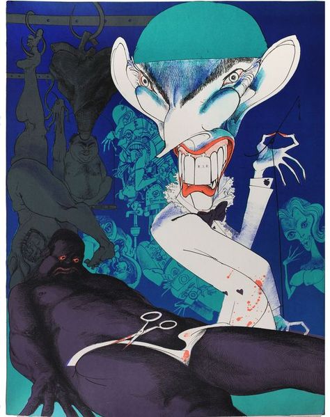 Gerald Scarfe Another Successful Transplant Gerald Scarfe, Pink Floyd Art, Caricature Artist, Black White Art, Identity Art, Art Ceramics, Lithograph Print, Caricatures, Funny Art