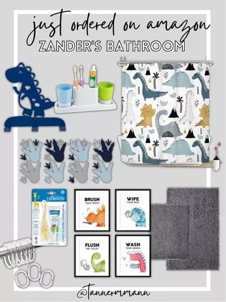 Dino Bathroom Ideas, Dinosaur Bathroom Decor, Boys Bathroom Ideas Toddler, Toddler Bathroom Ideas Boys, Baby Boy Bathroom Ideas, Toddler Boy Bathroom Ideas, Dinosaur Bathroom Ideas, Toddler Boy Bathroom, Boys Bathroom Ideas Kid