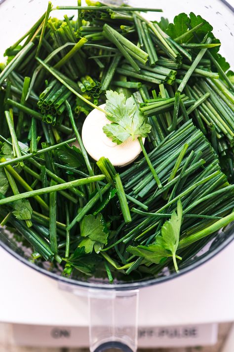 Chive and Parsley Pesto | The View from Great Island Garlic Chive Pesto, Parsley Dishes, Chive Recipes, Fresh Parsley Recipes, Chive Pesto, Healthy Pasta Sauce, Coriander Pesto, Quick Evening Meals, Chives Recipe